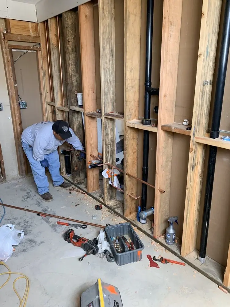 Commercial rough-in plumbing for Gas Line Repair in Hope